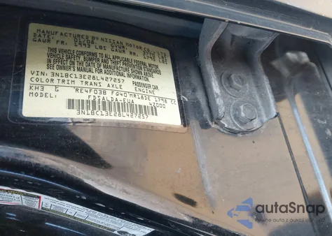 2008 Nissan Versa 1.8S from USA, damaged, VIN 3N1BC13E28L427257